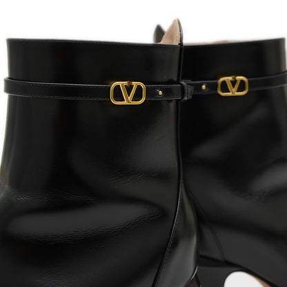 ショートブーツ レザー ブラック レディース 36.5サイズ ブーツ