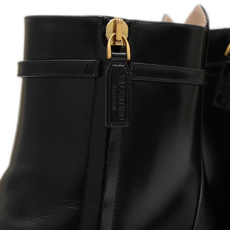 ショートブーツ レザー ブラック レディース 36.5サイズ ブーツ