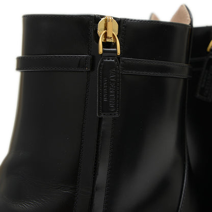 ショートブーツ レザー ブラック レディース 36.5サイズ ブーツ