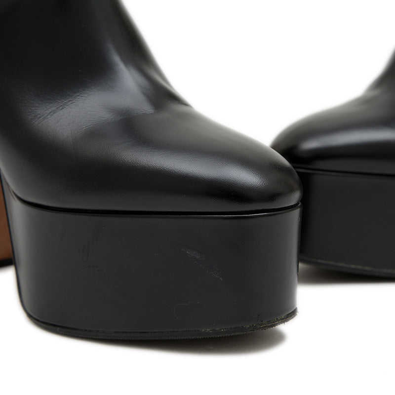 ショートブーツ レザー ブラック レディース 36.5サイズ ブーツ