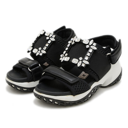 ヴィヴ ラン サンダル レザー/ナイロン ブラック レディース 36サイズ スニーカー