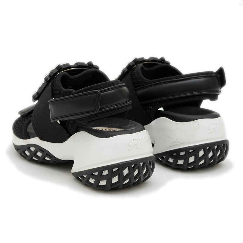 ヴィヴ ラン サンダル レザー/ナイロン ブラック レディース 36サイズ スニーカー