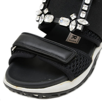 ヴィヴ ラン サンダル レザー/ナイロン ブラック レディース 36サイズ スニーカー