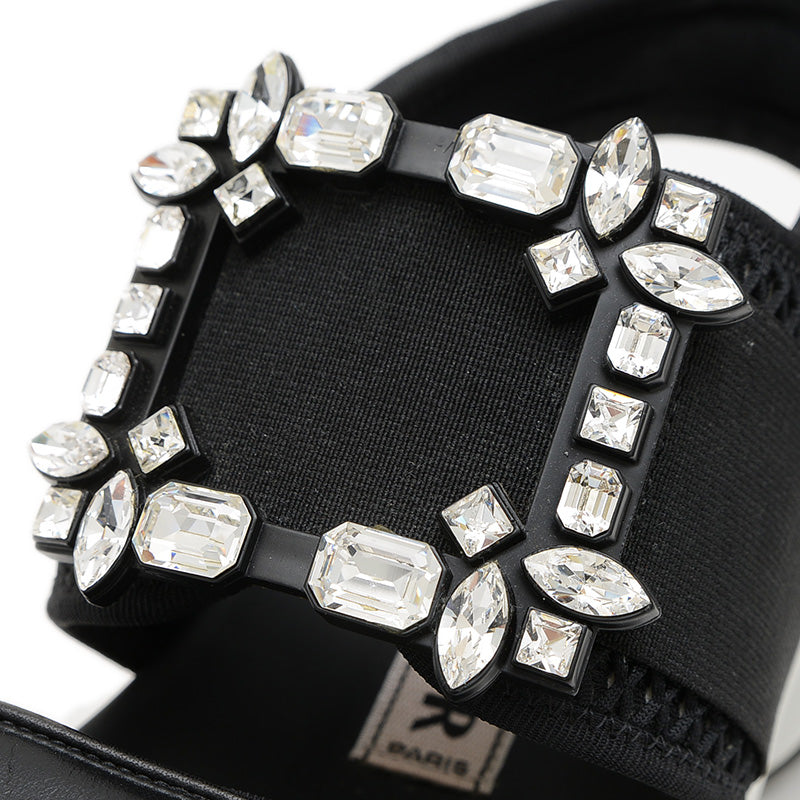 ヴィヴ ラン サンダル レザー/ナイロン ブラック レディース 36サイズ スニーカー