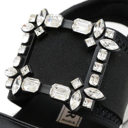 ヴィヴ ラン サンダル レザー/ナイロン ブラック レディース 36サイズ スニーカー