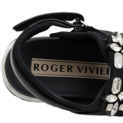 ヴィヴ ラン サンダル レザー/ナイロン ブラック レディース 36サイズ スニーカー