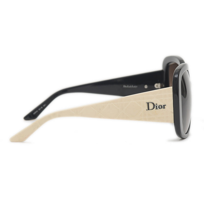 LadyLady1 サングラス プラスチック ブラック/アイボリー G4FHA サングラス