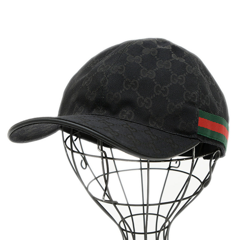 GGキャンバス ベースボールキャップ ポリエステル混 ブラック XLサイズ キャップ