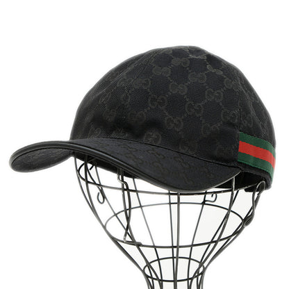 GGキャンバス ベースボールキャップ ポリエステル混 ブラック XLサイズ キャップ