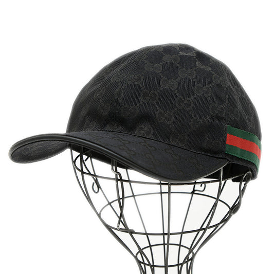 GGキャンバス ベースボールキャップ ポリエステル混 ブラック XLサイズ キャップ