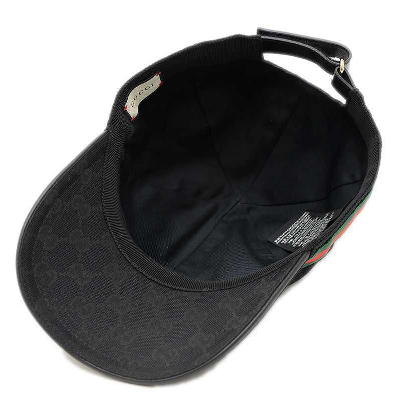 GGキャンバス ベースボールキャップ ポリエステル混 ブラック XLサイズ キャップ