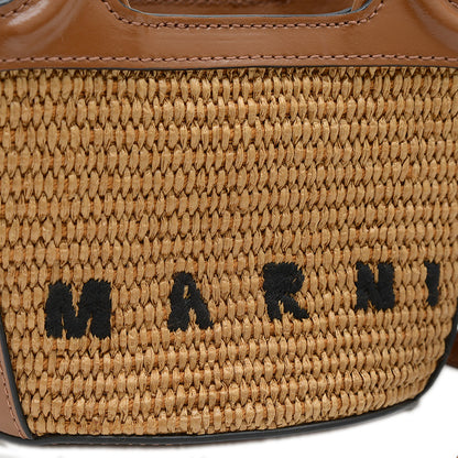 トロピカリア マイクロ 2WAYバッグ レザー/ナイロン ブラウン トートバッグ