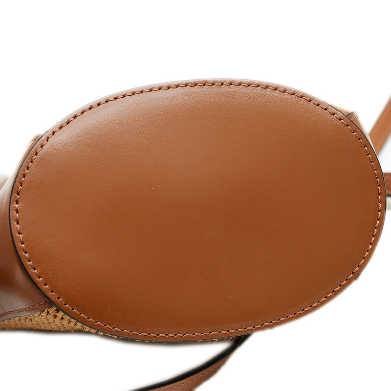 トロピカリア マイクロ 2WAYバッグ レザー/ナイロン ブラウン トートバッグ