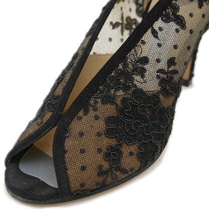 サンダル レース ブラック レディース 36サイズ パンプス