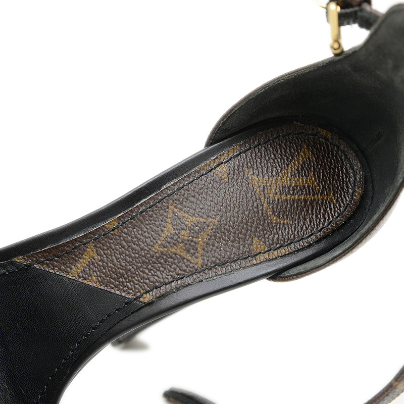 アフターグローライン サンダル レザー モノグラム #35.5 サンダル