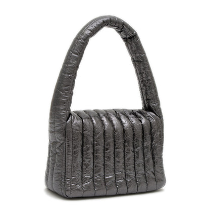 モナコ ワンショルダーバッグ レザー メタリックブラック 787896 ショルダーバッグ