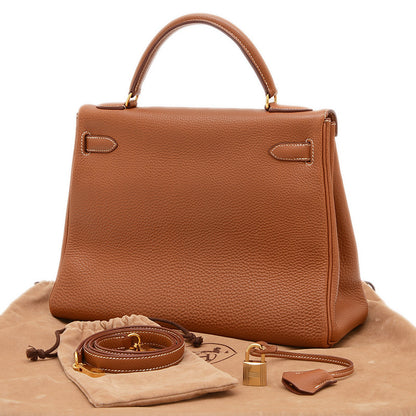 ケリー32 内縫い トゴ ゴールド ゴールド金具 □C刻印 ハンドバッグ