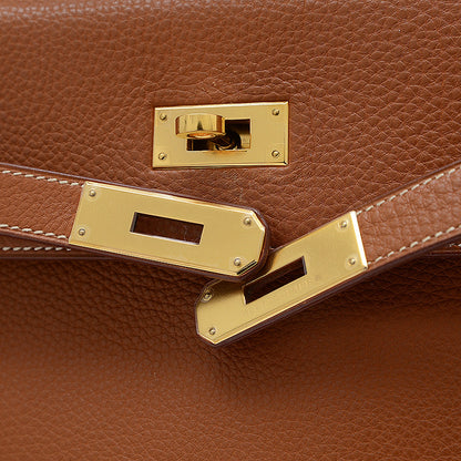 ケリー32 内縫い トゴ ゴールド ゴールド金具 □C刻印 ハンドバッグ