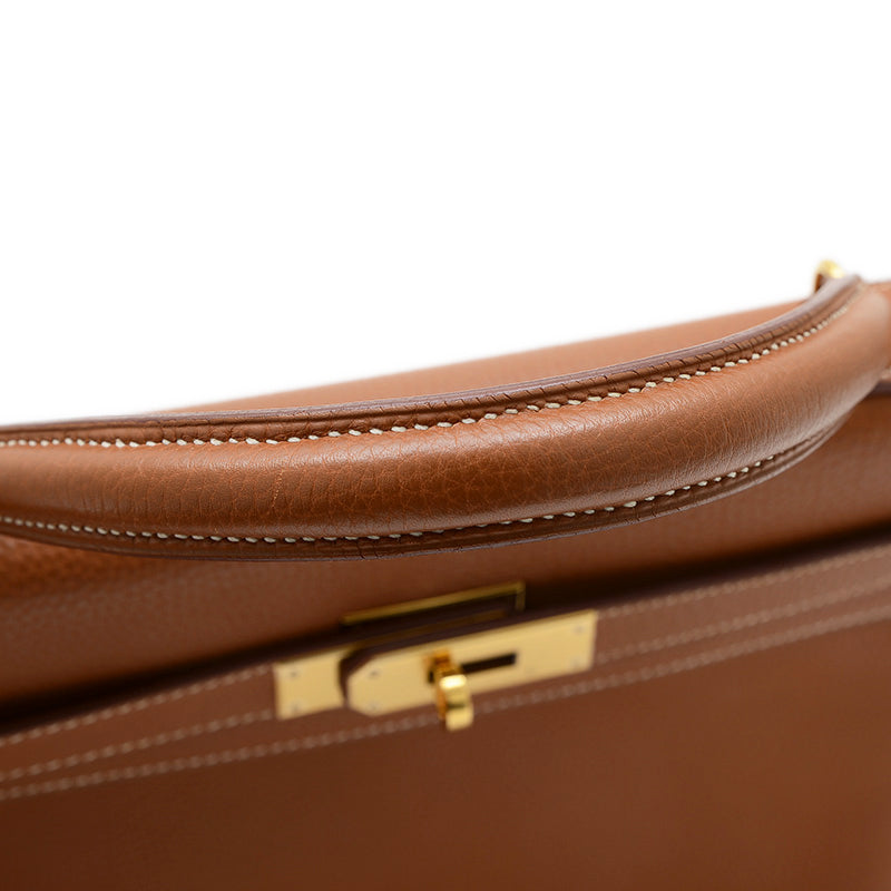 ケリー32 内縫い トゴ ゴールド ゴールド金具 □C刻印 ハンドバッグ