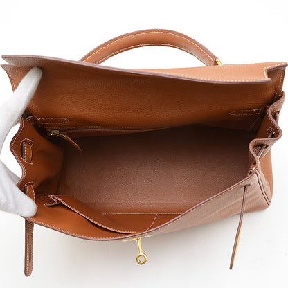 ケリー32 内縫い トゴ ゴールド ゴールド金具 □C刻印 ハンドバッグ