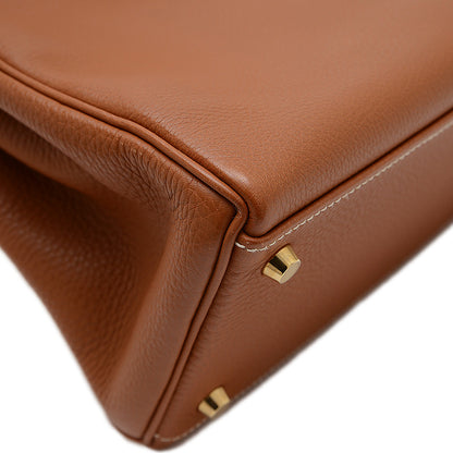 ケリー32 内縫い トゴ ゴールド ゴールド金具 □C刻印 ハンドバッグ