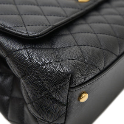 ココハンドル 29 2WAYバッグ キャビア ブラック ゴールド金具 A92991 ハンドバッグ