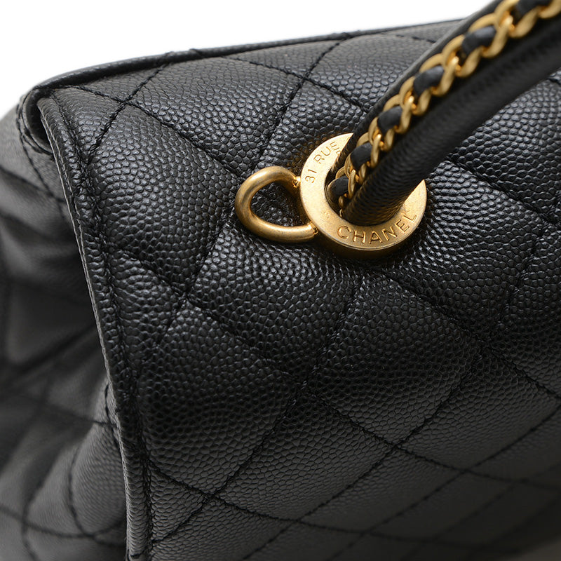 ココハンドル 29 2WAYバッグ キャビア ブラック ゴールド金具 A92991 ハンドバッグ