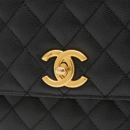 ココハンドル 29 2WAYバッグ キャビア ブラック ゴールド金具 A92991 ハンドバッグ