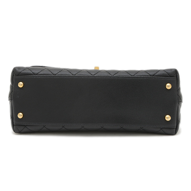 ココハンドル 29 2WAYバッグ キャビア ブラック ゴールド金具 A92991 ハンドバッグ