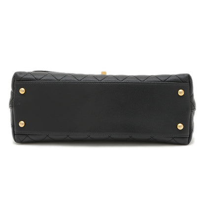 ココハンドル 29 2WAYバッグ キャビア ブラック ゴールド金具 A92991 ハンドバッグ