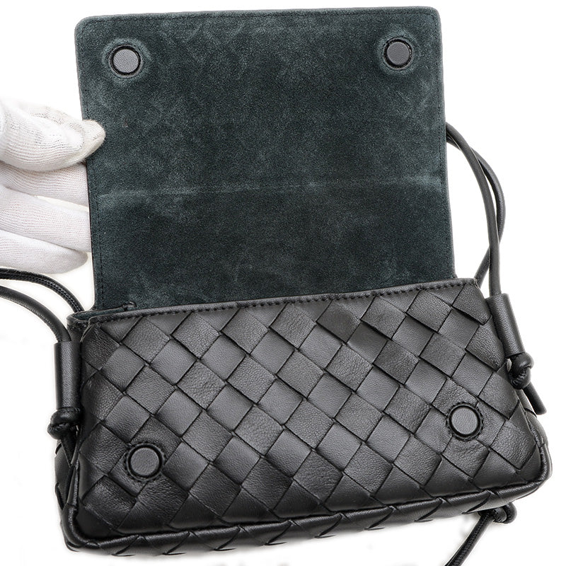 ノットゥルノ ショルダーバッグ ラムスキン ブラック 843893 ショルダーバッグ