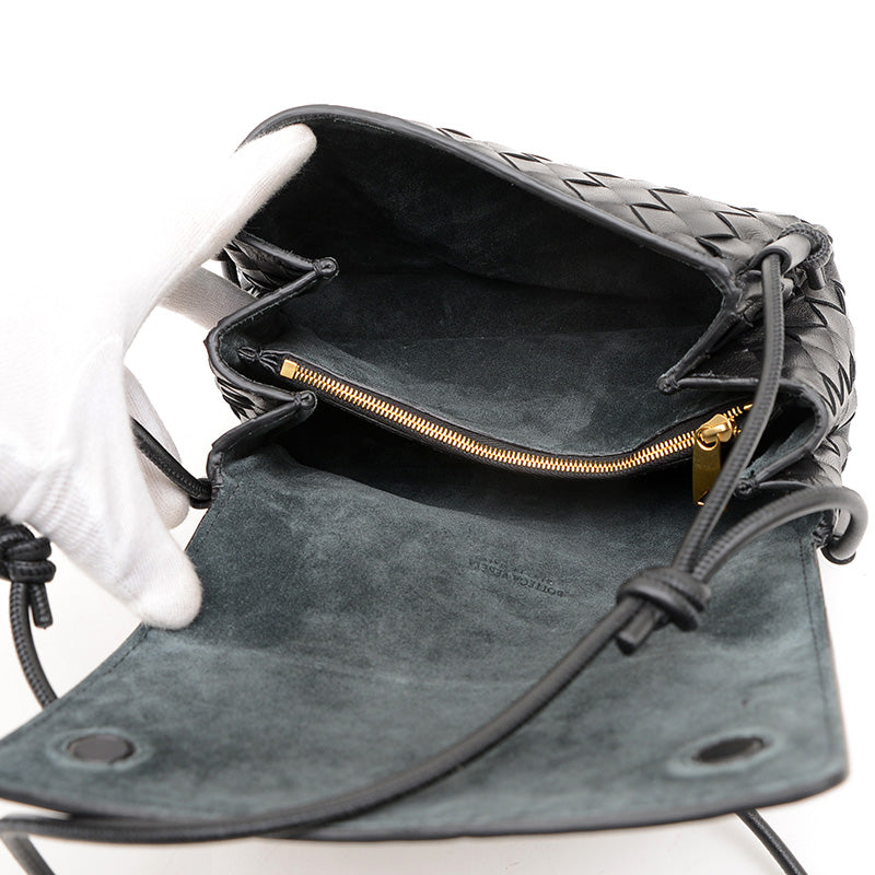 ノットゥルノ ショルダーバッグ ラムスキン ブラック 843893 ショルダーバッグ