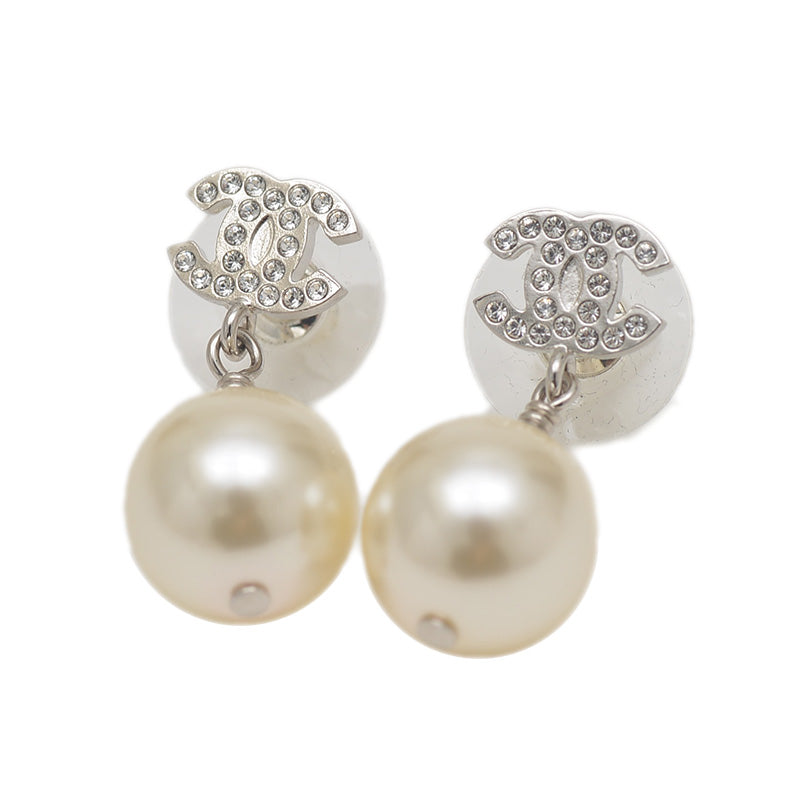 ココマーク ピアス メタル/イミテーションパール/ラインストーン 25V ピアス