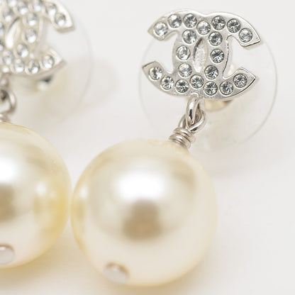 ココマーク ピアス メタル/イミテーションパール/ラインストーン 25V ピアス