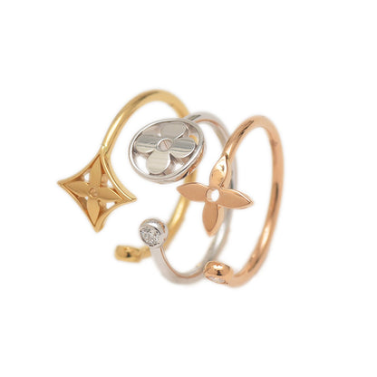 モノグラム イディール リング K18YG/PG/WG/ダイヤ #50 Q9F15E リング・指輪