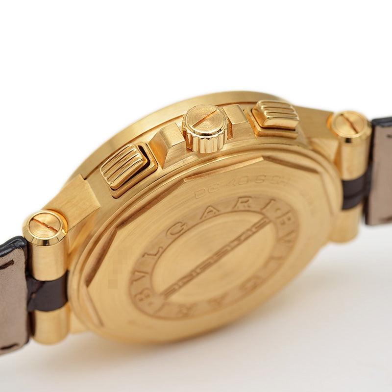 ディアゴノ クロノグラフ K18YG/クロコレザー DG40C11GLDCH オートマ 腕時計