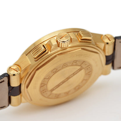 ディアゴノ クロノグラフ K18YG/クロコレザー DG40C11GLDCH オートマ 腕時計