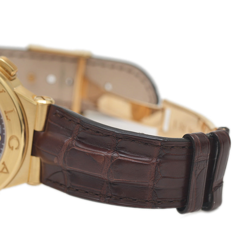 ディアゴノ クロノグラフ K18YG/クロコレザー DG40C11GLDCH オートマ 腕時計