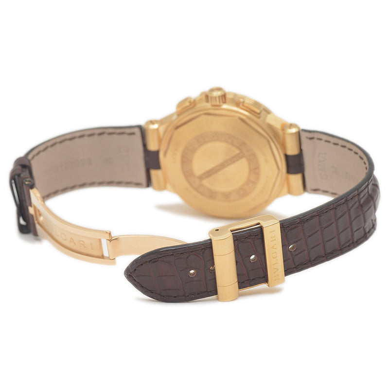 ディアゴノ クロノグラフ K18YG/クロコレザー DG40C11GLDCH オートマ 腕時計