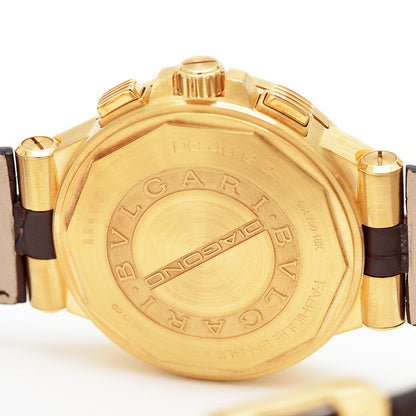 ディアゴノ クロノグラフ K18YG/クロコレザー DG40C11GLDCH オートマ 腕時計