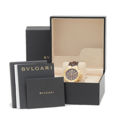 ディアゴノ クロノグラフ K18YG/クロコレザー DG40C11GLDCH オートマ 腕時計