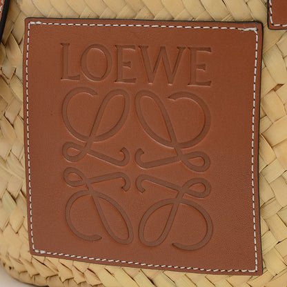 バスケット スモール かごバッグ ラフィア/レザー ナチュラル 327.02.S93 トートバッグ