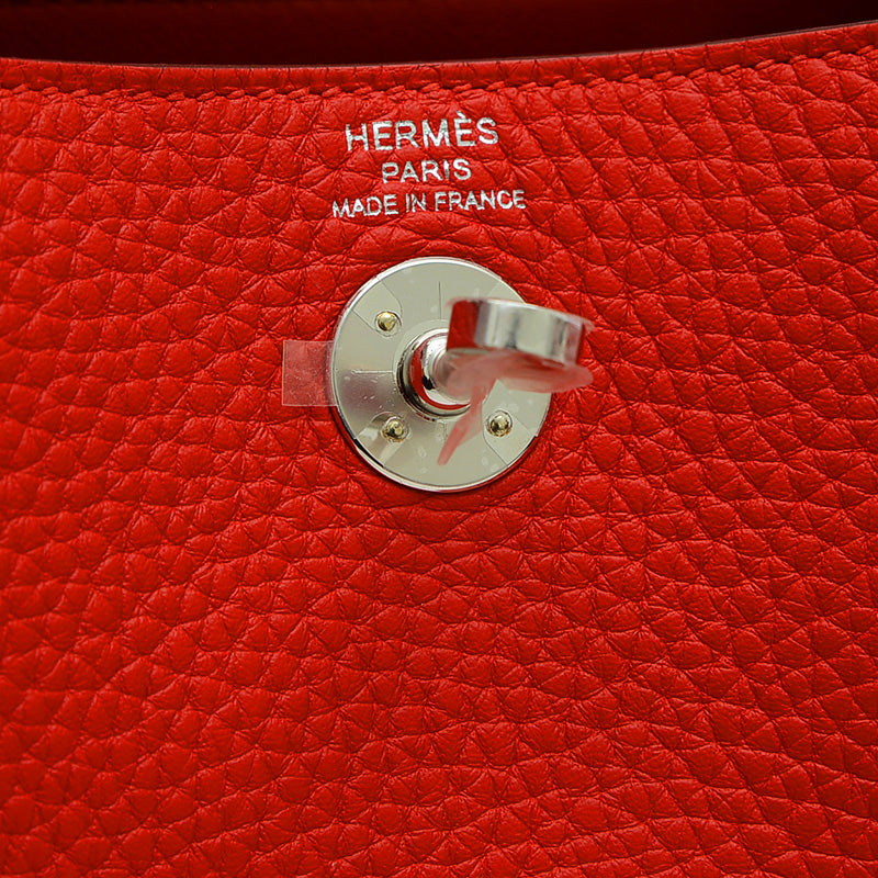 リンディ ミニ トリヨン ルージュラデュー シルバー金具 K刻印 ショルダーバッグ