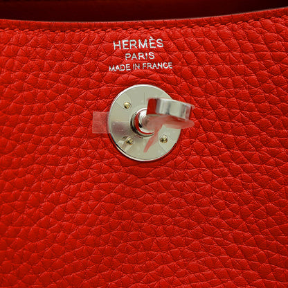 リンディ ミニ トリヨン ルージュラデュー シルバー金具 K刻印 ショルダーバッグ