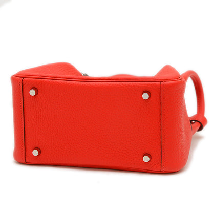 リンディ ミニ トリヨン ルージュラデュー シルバー金具 K刻印 ショルダーバッグ