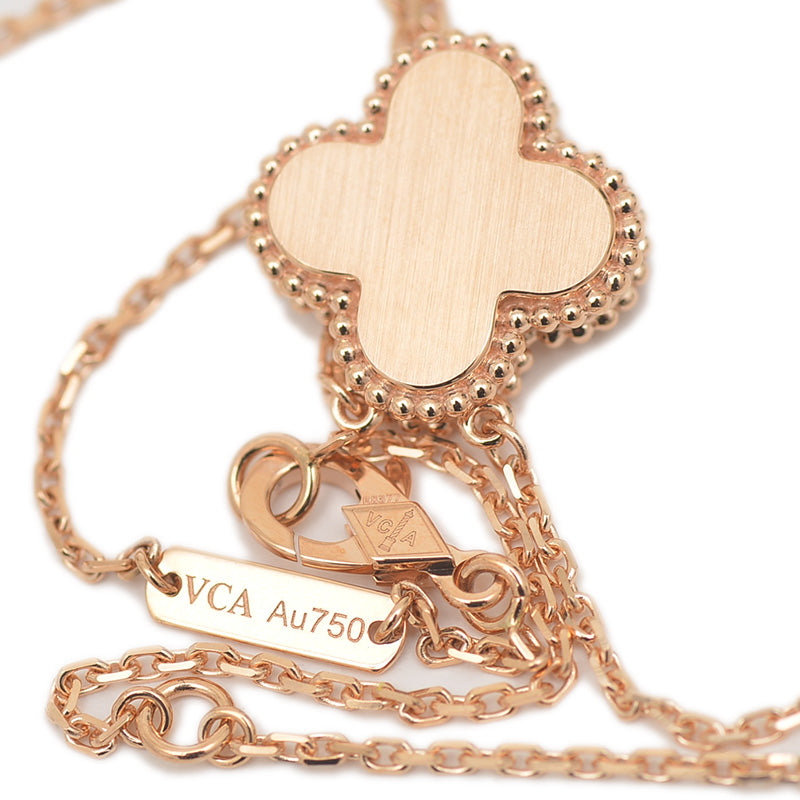 ヴィンテージアルハンブラ ネックレス K18PG/ピンクシェル/ダイヤ ネックレス