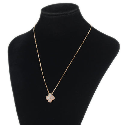 ヴィンテージアルハンブラ ネックレス K18PG/ピンクシェル/ダイヤ ネックレス