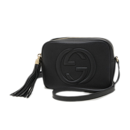 ソーホー スモールディスコ タッセル ショルダーバッグ レザー ブラック 308364 ショルダーバッグ