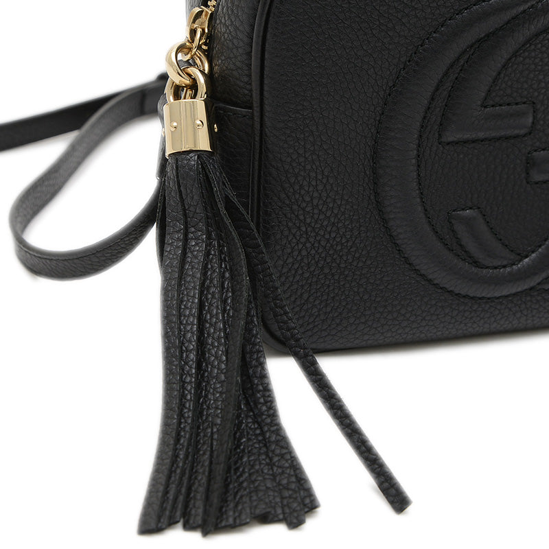 ソーホー スモールディスコ タッセル ショルダーバッグ レザー ブラック 308364 ショルダーバッグ