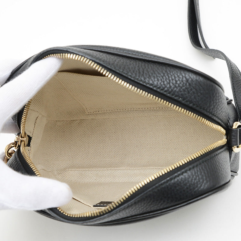 ソーホー スモールディスコ タッセル ショルダーバッグ レザー ブラック 308364 ショルダーバッグ